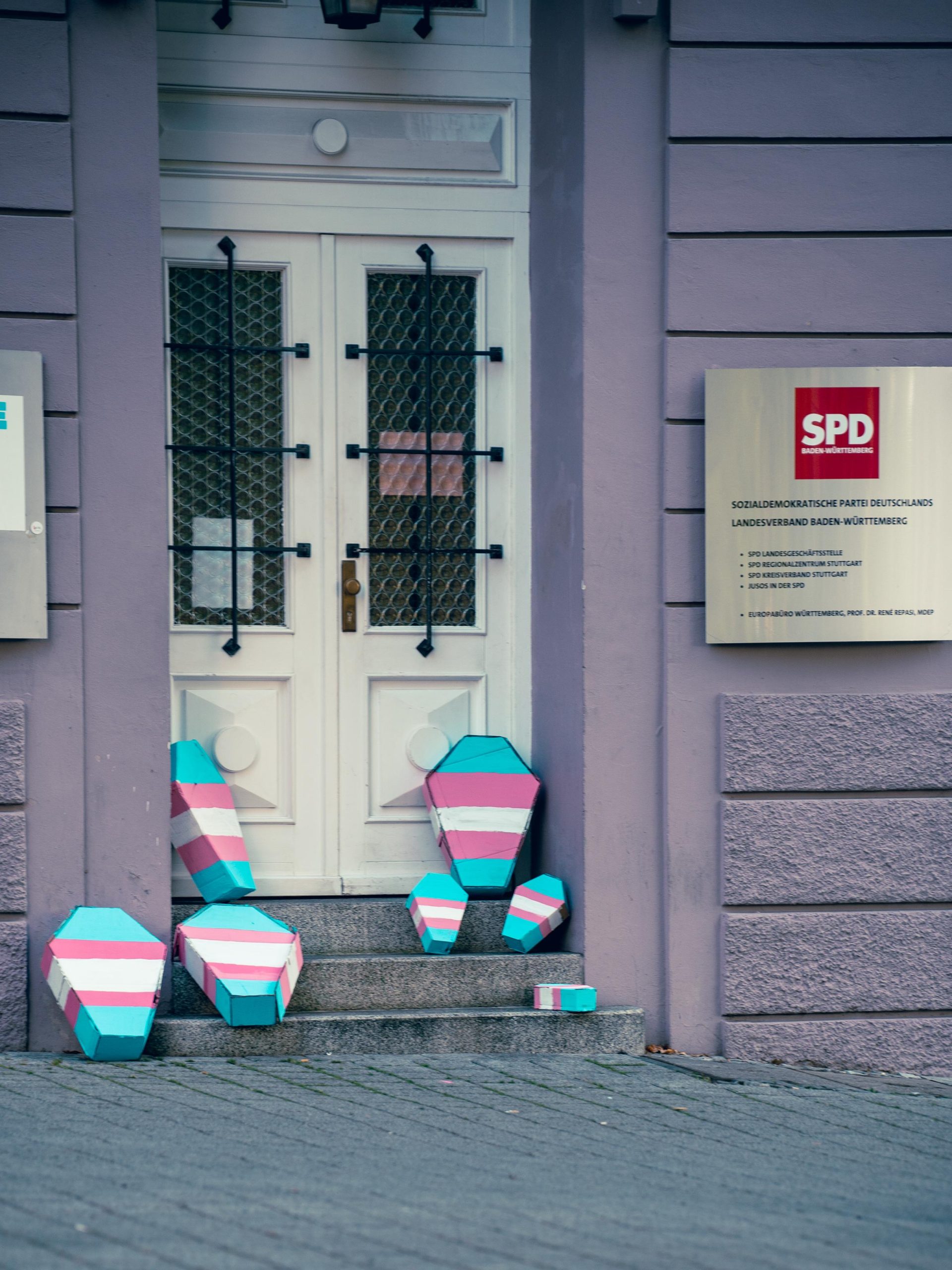 Aktion bei der SPD Stuttgart